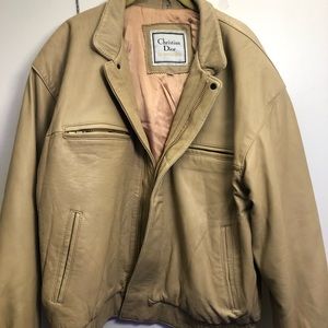 Christian Dior Le Connaisseur vintage leather bomber jacket